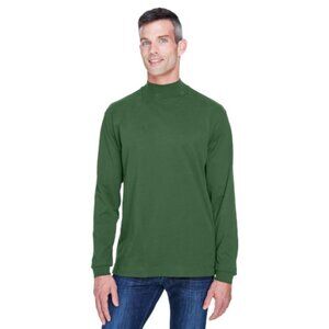 Devon & Jones Adult Sueded Cotton Jersey Mock Turtleneck - D420 - Forest
